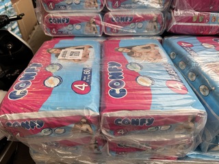 Ca. 480x Luier Maat 4 Maxi 8-18 kg (8 pakken van 60 stuks), Confy