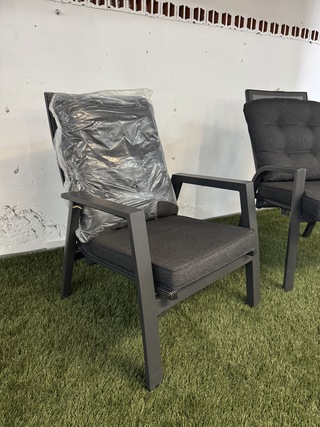 2x Tuinstoel, antraciet