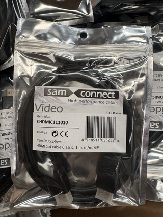 Ca. 188x HDMI 1.4 Classic Series kabel 1 meter, Sam Creative