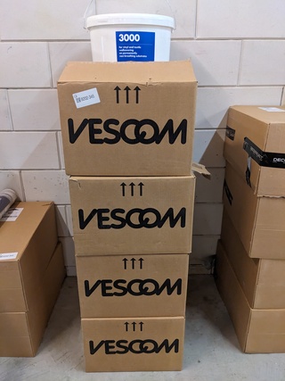9x emmer a 10 kilo Wandbekledingslijm, Vescom, 3000