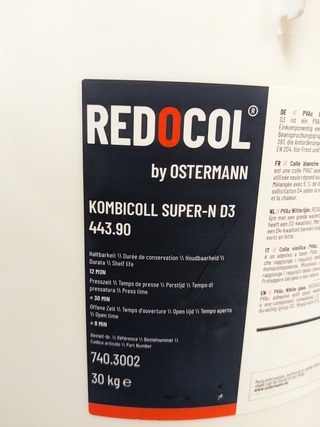 Emmer a 30 kilo PVAc witte lijm Redocol, Combicoll super-N D3