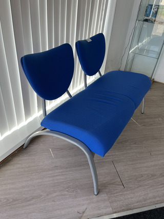 Wachtkamerbank blauw