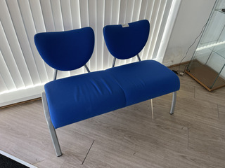 Wachtkamerbank blauw