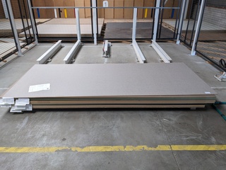 9x MDF plaat v.v. HPL/fineer