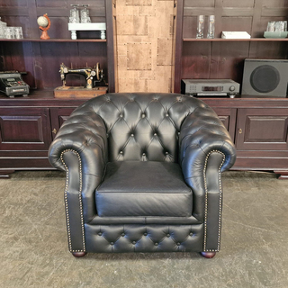 Fauteuil Chesterfield, Charlston, zwart
