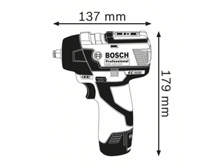 Bosch Accu-slagmoersleutel GDS 12V-115 met 2 x 3,0 Ah Li-Ion accu L-BO