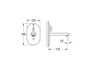 Grohe Eurosmart Cosmopolitan E Bluetooth Infrarood elektronische Wasta
