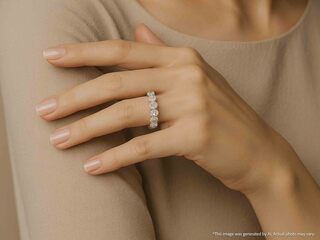 Witgouden alliance ring met briljant geslepen diamanten