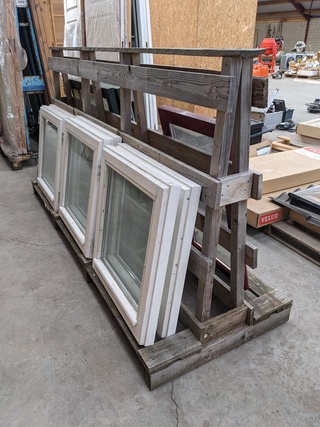 9x Raamkozijn met dubbel glas