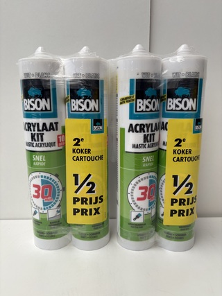 2x Duo verpakking acrylaat kit wit 30 min, Bison