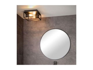 Lucide Carlyn Plafondlamp Badkamer  2xE14  IP54  Zwart