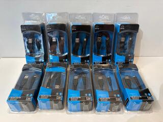 Ca. 10x Usb kabel 2 meter, Q-Link
