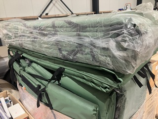 Ca. 16x Trampoline randen, groen