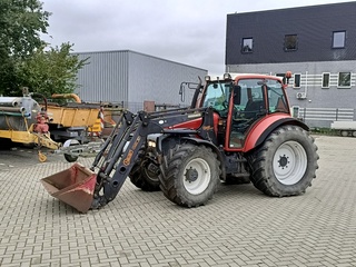 Tractor, Lindner, Geotrac 100 met voorlader Hauer PoMC 110, 2010
