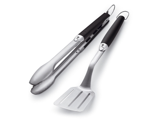 Weber Premium Barbecue-kookgerei Roestvrij Staal 2 stuks Zwart