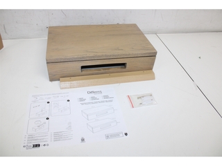 Differnz Fonteinplank 40x25x10cm rechthoek met handdoekhouder eiken