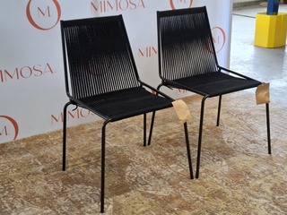 2x Design stoel  Thorup, Noel Chair D204, zwart