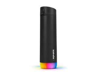 Hidrate Spark Straw Slimme Waterfles Staal 500ml LED Verlichting Zwart