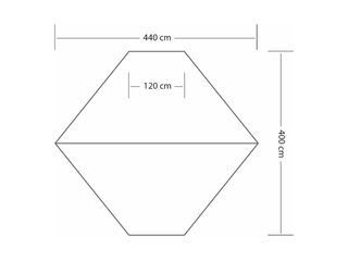 Eurotrail Tarp 5 Wing BTC 440 x 400 cm Beige
