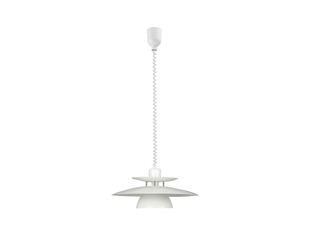Eglo Brenda Hanglamp 1 Lichts 430mm. Wit  Chroom
