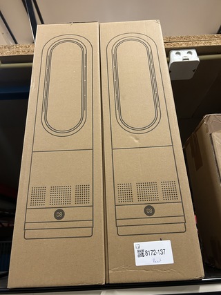 2x Bladloze ventilator-kachel warm/koud wit