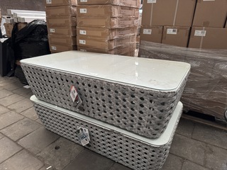 2x Salontafel, tuintafel 4 Seasons Outdoor