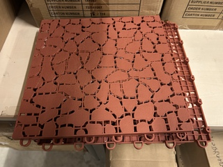 72x Set van 4 tuintegels, terracotta