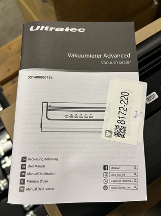 4x Vacuümsealer Ultratec