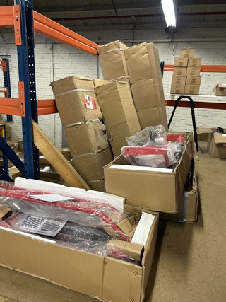 4x Fitness powerack, zwart/rood