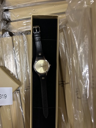 40x Dameshorloge met leren band en kwartsuurwerk Berydale, BD703-2