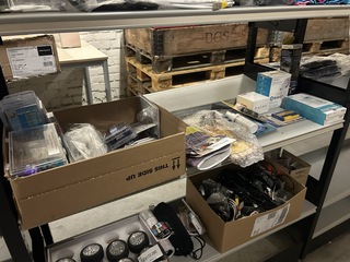 Partij (online) winkelvoorraad en bouwmarkt artikelen W.o. nedis, kinz