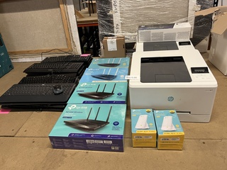 Partij kantoorartikelen ca. 30x Hp, logitech, tp-link