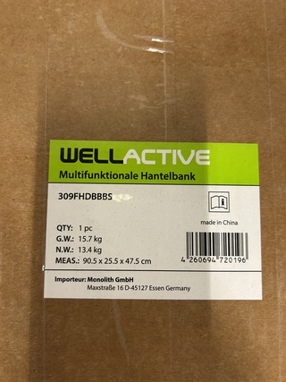 Multifunctionele halterbank Wellactive