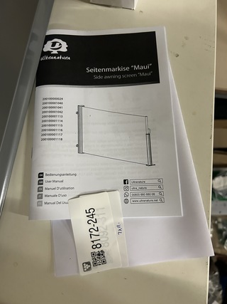 Zijluifel, windscherm uittrekbaar Ultranatura