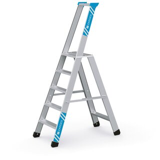 Trap met veiligheidsplatform 1 x 5 trede Zarges, Seventec S 40335