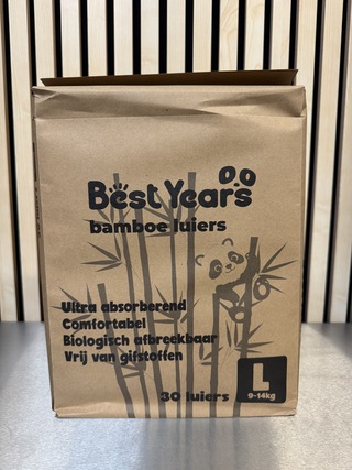 1200x Bamboe luier maat L 9-14 kg Best Years