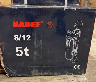 Takel 8/12 5,0t met certificaat, HADEF Professional