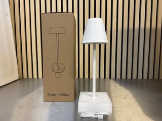 8x Design tafellamp verschillende kleuren wit licht, dimbaar en oplaad