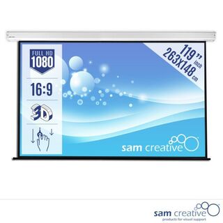 2x Projectiescherm HD Handbediend 263×148 16:9 119″ Sam Creative, PSHM