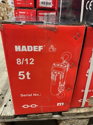 Takel 8/12 5,0t met certificaat, HADEF Professional