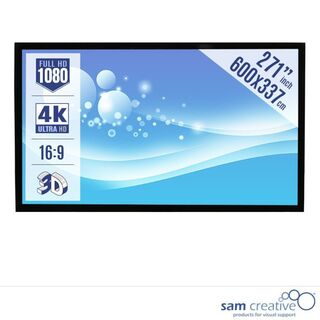 Projectiescherm Cinema 4K|UHD 600×337 16:9 271″ Sam Creative, PSHCY600