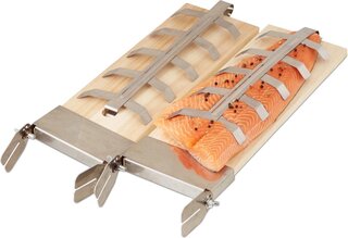 8x Barbecue rookplank met rvs klemmen Meateor