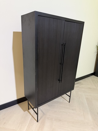 Hoge Kast – Modern Design Richfield, Zwart, 2025