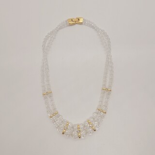 Pierre Balmain goldplated collier met steentjes
