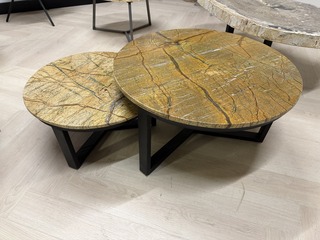 Marmeren Salontafelset – Italian Brown Richfield, Bruin, 2025