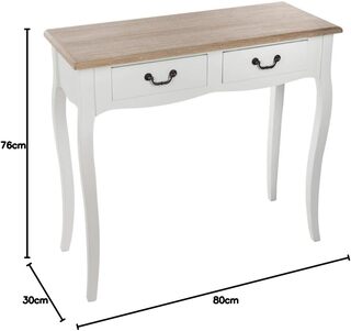 Consoletafel met 2 laden, 87x34x78cm Atmosphera