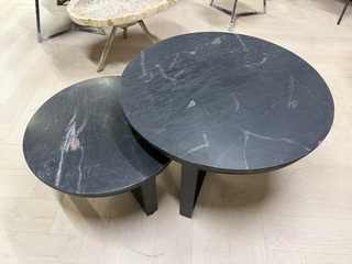 Marmeren Salontafelset – Nero Marquina Richfield, Zwart, 2025