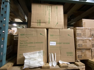 Ca. 18000x Plantware composteerbare koffie lepels, wit