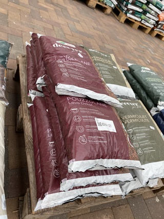 Pallet diverse zakken afdekmateriaal, DCM