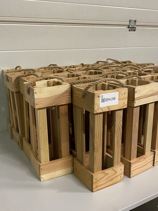 Ca. 24x Windlicht hout